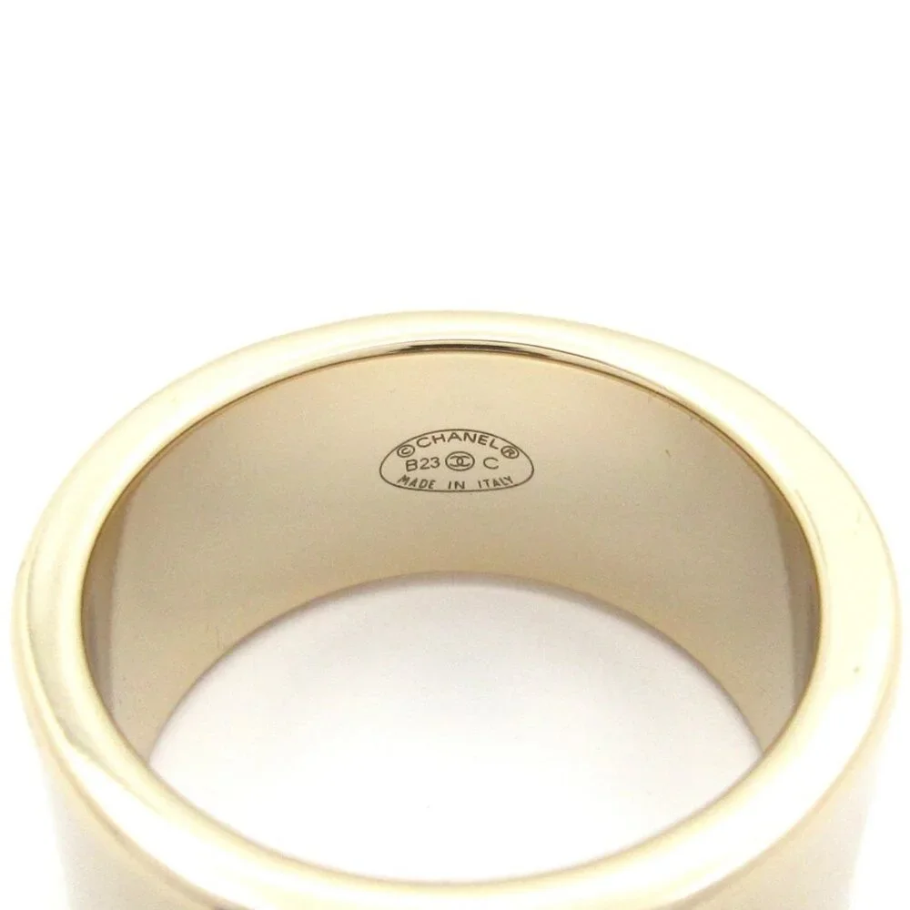 CHANEL Coco - Gold Black Hardware Plastic Ring #6 1/4 - Picture 6 of 7